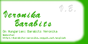 veronika barabits business card